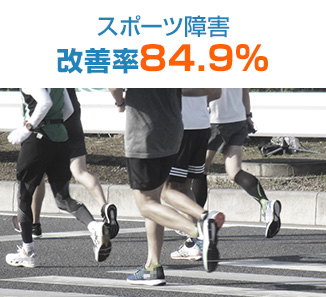 スポーツ障害改善率84.9％